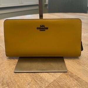 Coach Mustard Yellow Leather Wallet